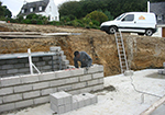 Réalisation des fondations à Saint-Aubin-de-Courteraie